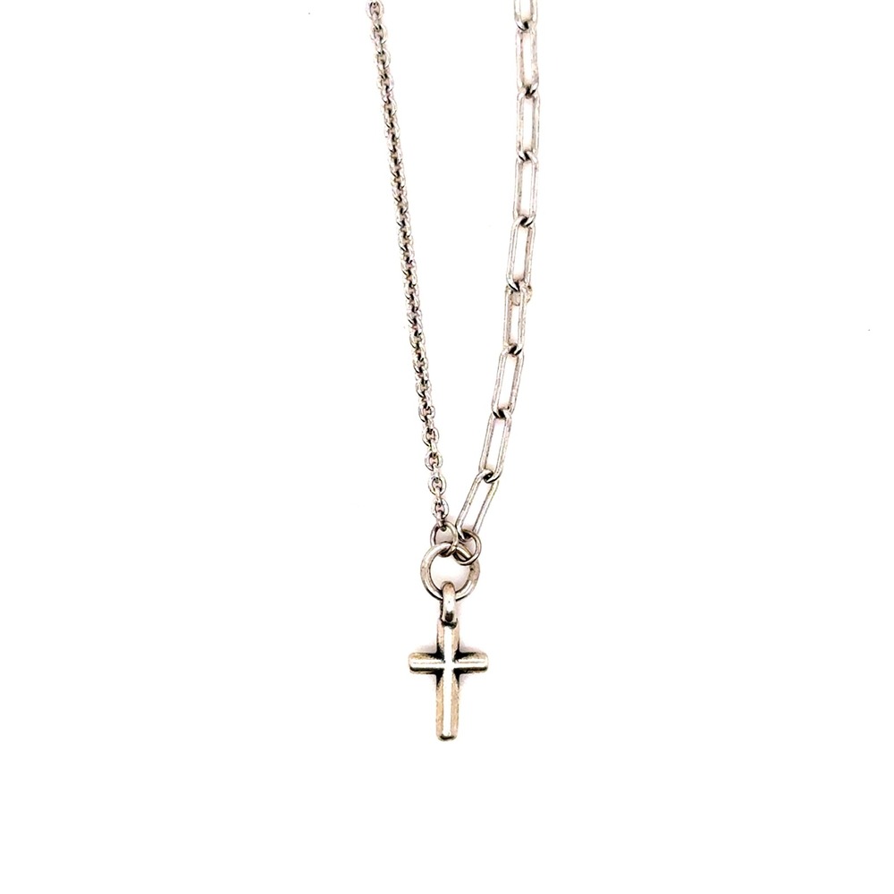 James Avery Paired Chains Cross Necklace